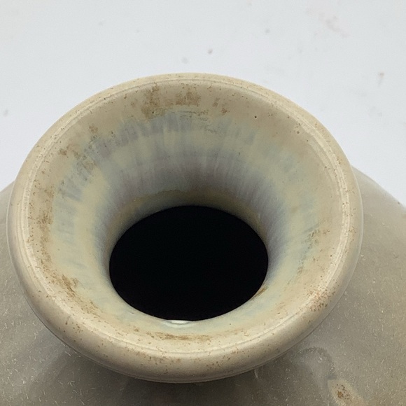 Tan & Brown Round Pottery Vase - Picture 6 of 7